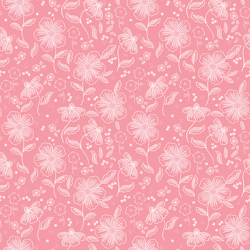 Sweet Pink Main Large Floral C17410-Pink Quilting Fabric 