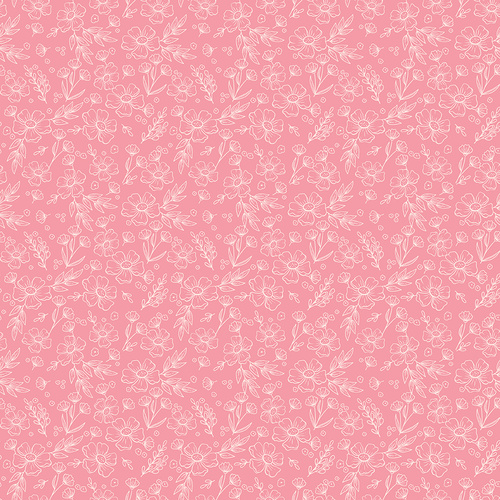 Sweet Pink Delicate Floral C17411-Pink Quilting Fabric 