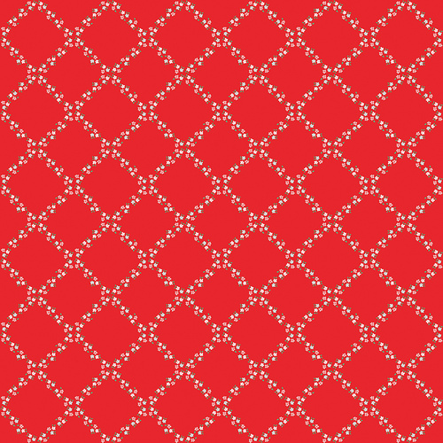 Whimsical Woodland Lattice Red C17643-RED Quilting Fabric