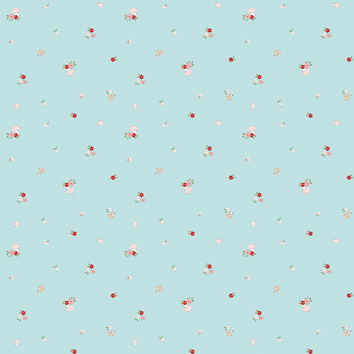 Whimsical Woodland Mushrooms Aqua C17644-AQUA Quilting Fabric