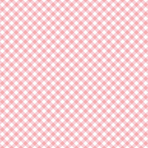 Whimsical Woodland Diagonal Gingham Pink C17646-PINK Quilting Fabric