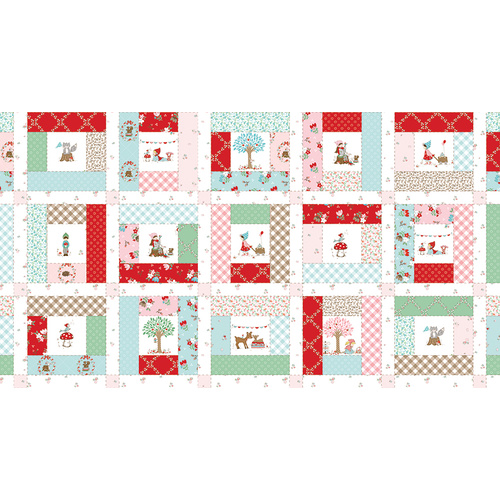 Whimsical Woodland Cheater Print Panel (24" x WOF) Multi C17649-MULTI Quilting Fabric