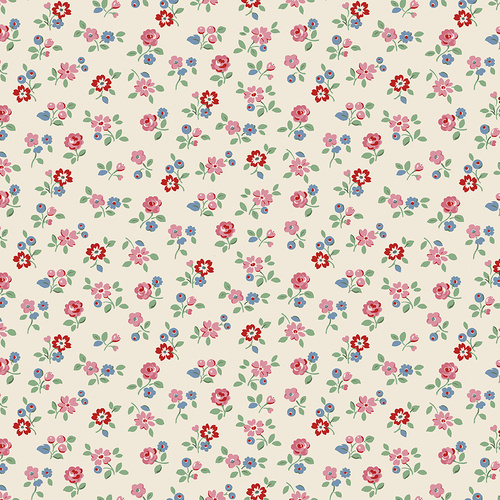 Cath Kidston Signature Collection Arlington Ditsy Cream C18373-CREAM Quilting Fabric
