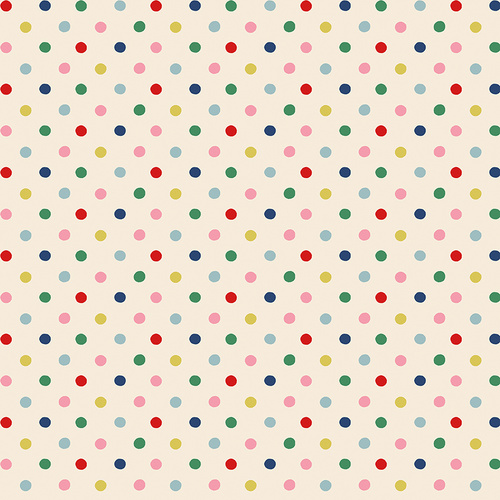 Cath Kidston Signature Collection Button Spot Multi C18374-MULTI Quilting Fabric