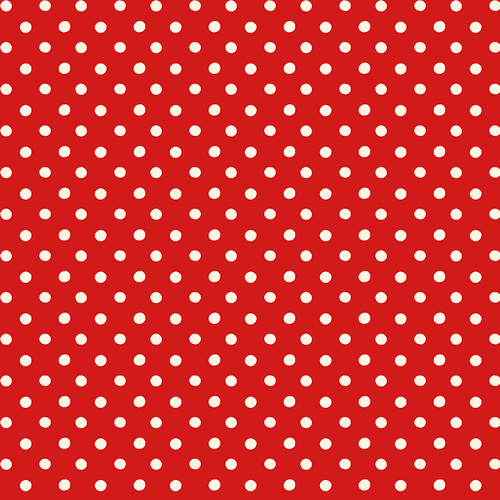 Cath Kidston Signature Collection Button Spot Red C18374-RED Quilting Fabric