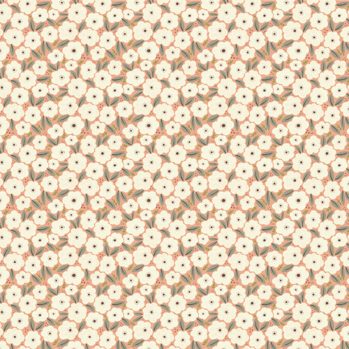 Cottage Charm Always Anemone Peach CH247542 Quilting Fabric