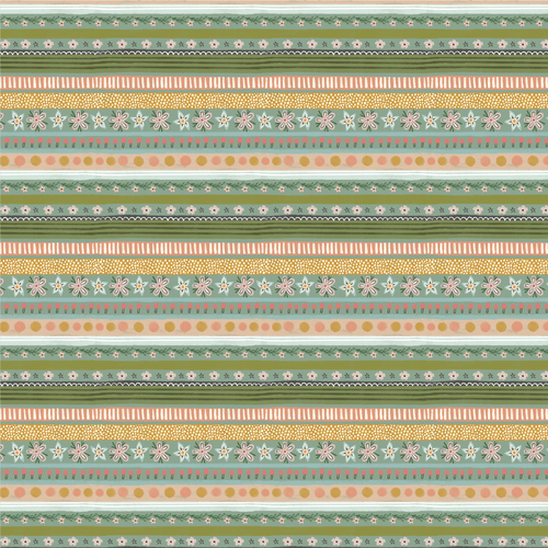 Cottage Charm Garden Stripe Teal CH24760 Quilting Fabric