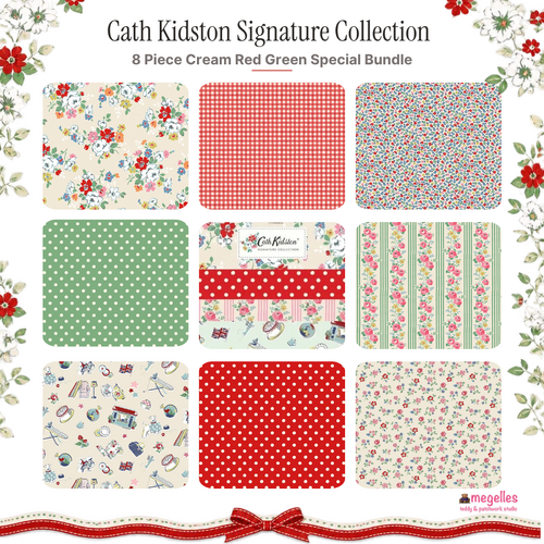 Cath Kidston Signature Collection 8 Piece Cream Red & Green Special Bundle
