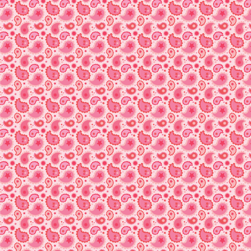 Calico Cowgirls Paisley & Poppies Pink CW24821 Quilting Fabric