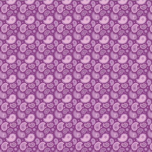 Calico Cowgirls Paisley & Poppies Purple CW24822 Quilting Fabric
