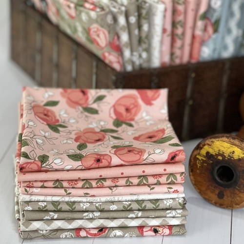 Country Rose Pale Pink & Taupe 9 Piece Special Bundle