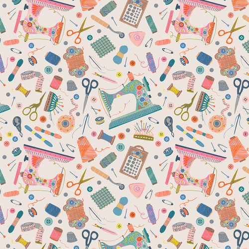 Country Sewing Club D1032 Sewing Club Quilting Fabric