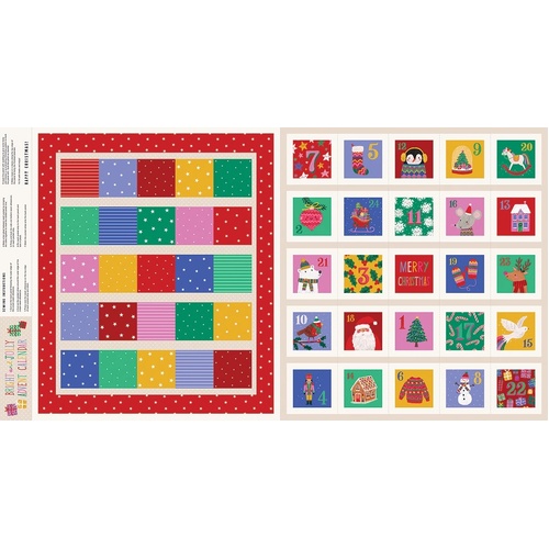 Bright & Jolly Advent Calendar D2470 (24" X 44") Panel 