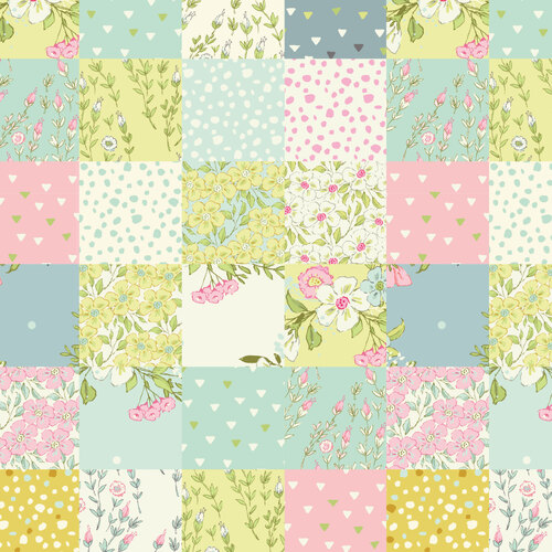 Playful Spring DV6337 Cheater Allover Quilting Fabric