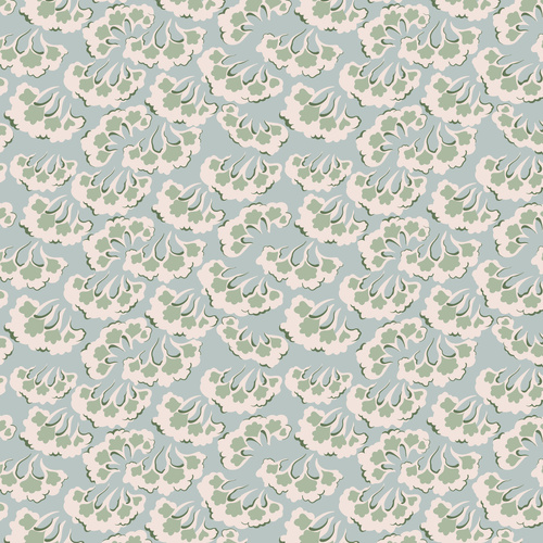 Forget-Me-Not Rose Ava Pink Green DV6827 Quilting Fabric