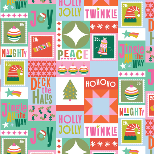 Deck the Halls DV6920 Collage Quilting Fabric 