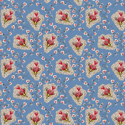 Peasholme Green Cordelia Blue DV7112 Quilting Fabric