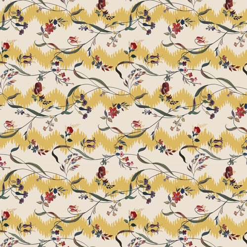 Heritage Garden Meadow Lane Yellow DV7501 Quilting Fabric