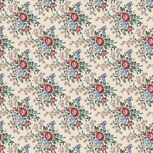 Heritage Garden Willow Breeze Red DV7502 Quilting Fabric