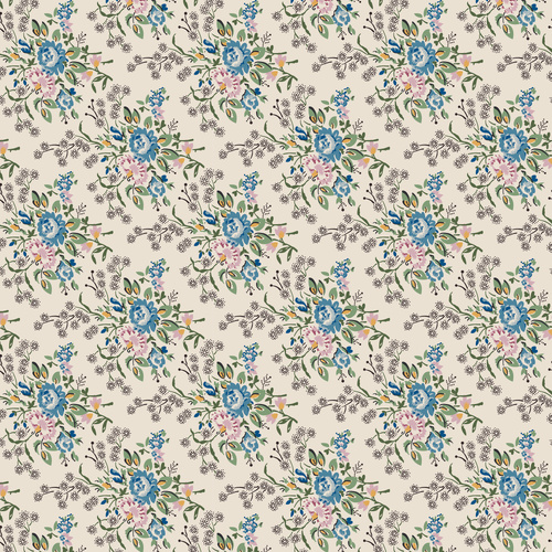 Heritage Garden Willow Breeze Blue DV7503 Quilting Fabric