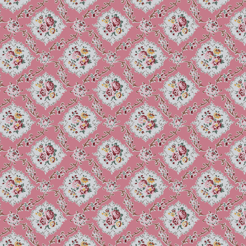 Heritage Garden Garden Walk Pink DV7505 Quilting Fabric