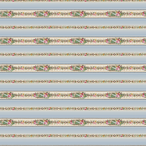 Heritage Garden Petal Cascade Blue DV7506 Quilting Fabric