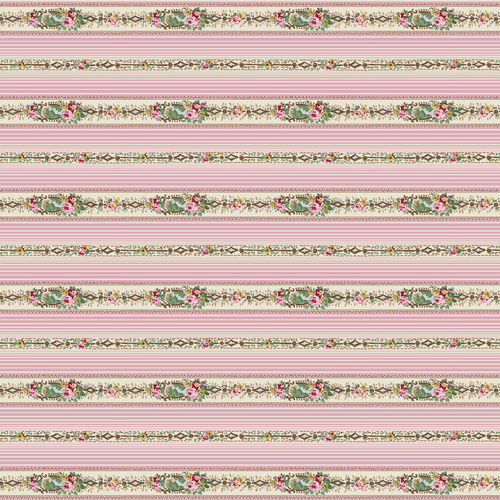 Heritage Garden Petal Cascade Pink DV7507 Quilting Fabric