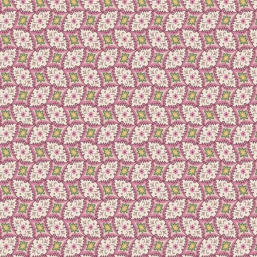 Heritage Garden Lantern Fern Pink DV7509 Quilting Fabric
