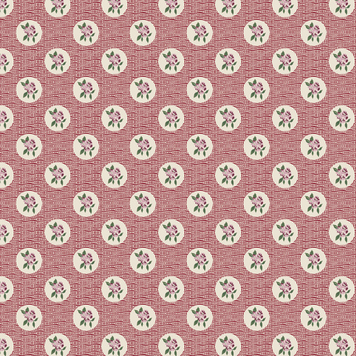 Heritage Garden Cobblestone Flowers Red DV7515 Quilting Fabric