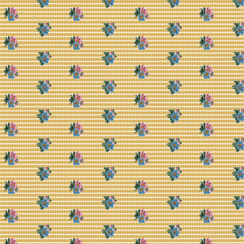 Heritage Garden Summer Path Yellow DV7516 Quilting Fabric