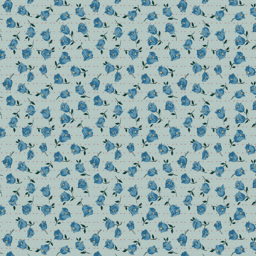 Heritage Garden Floral Grove Blue DV7521 Quilting Fabric