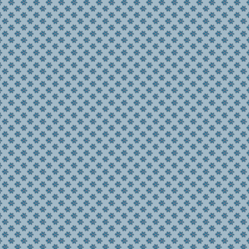 Heritage Garden Marigold Blue DV7522 Quilting Fabric