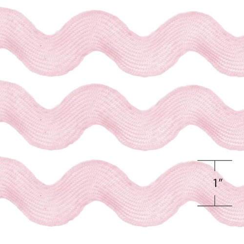 Ric Rac 1" Lt Pink (Approx. 25mm) - Sold per metre