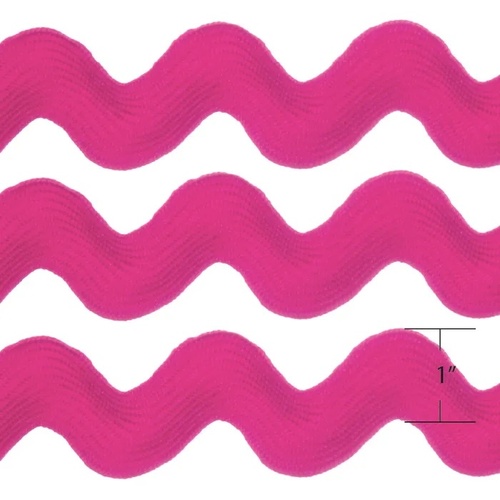 Ric Rac 1" Hot Pink (Approx. 25mm) - Sold per metre