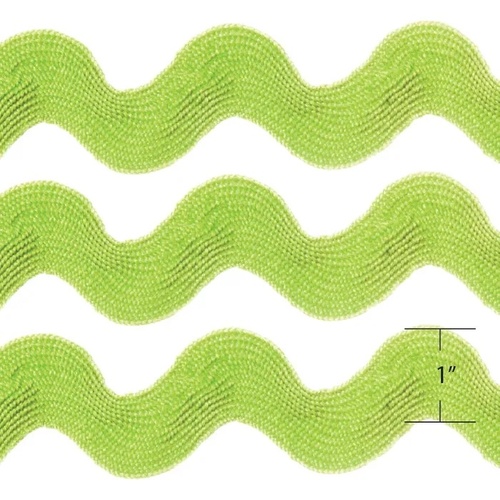 Ric Rac 1" Lime (Approx. 25mm) - Sold per metre