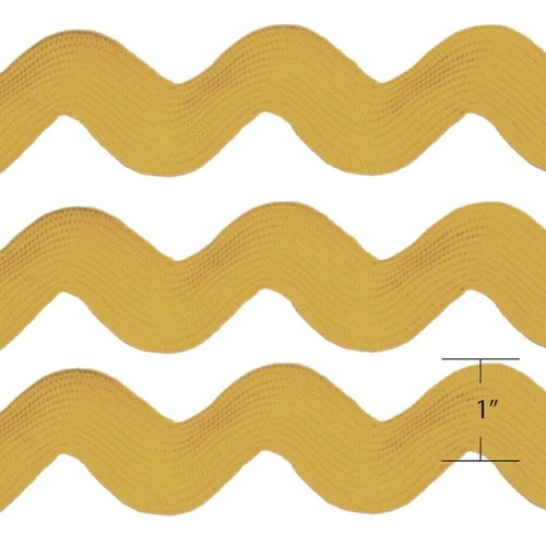 Ric Rac 1" Gold (Approx. 25mm) - Sold per metre