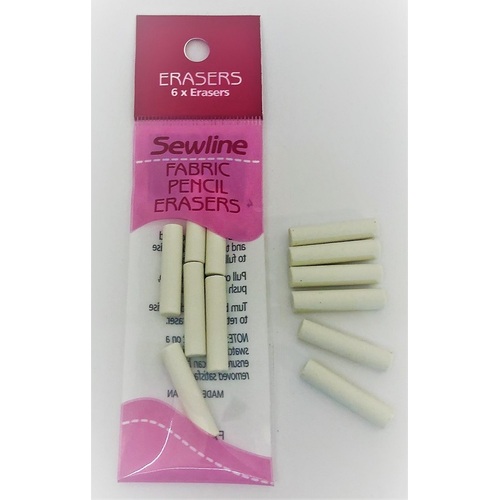 Sewline Fabric Pencil Eraser Refills 6X 
