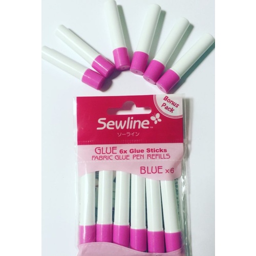 Sewline Glue Pen Blue Refills (6 Pack)