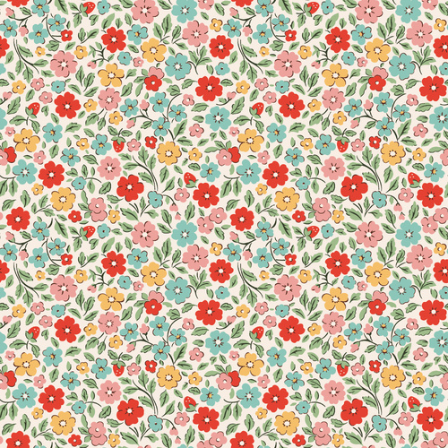 Farmhouse Fancy Country Flowers Multi FH25950 Quilting Fabric 