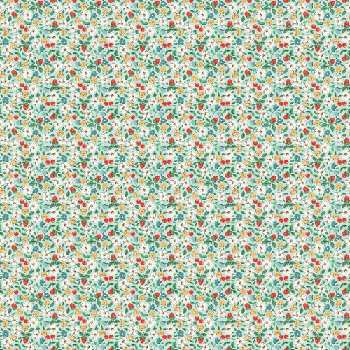 Farmhouse Fancy Fruit Salad Teal FH25966 Quilting Fabric 