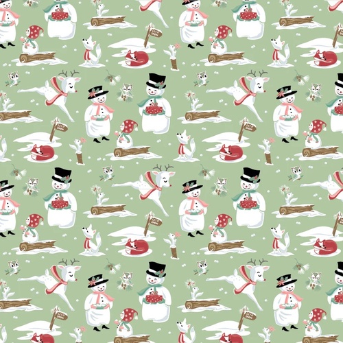 Frost & Flurry Mr & Mrs Flurry Mint FL25600 Quilting Fabric  