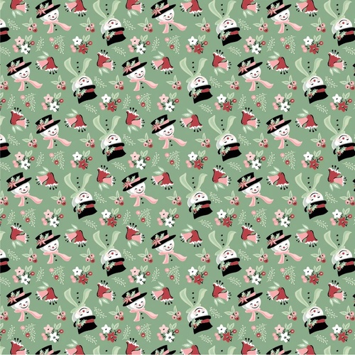 Frost & Flurry Snow Tossed Mint FL25612 Quilting Fabric 