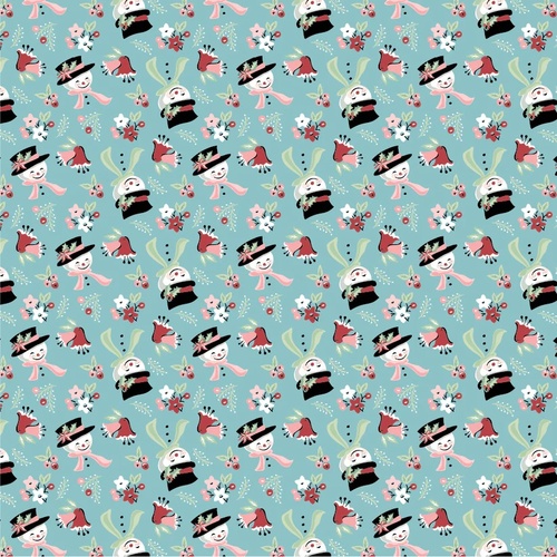 Frost & Flurry Snow Tossed Blue FL25614 Quilting Fabric 