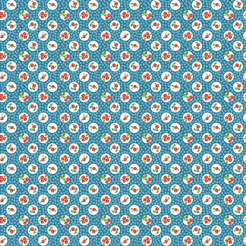Flower Market Pocket Posies Blue FM25418 Quilting Fabric 
