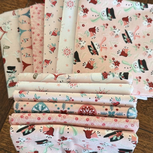 Frost & Flurry Pink 6 Piece FAT QUARTER Special Bundle LAST ONES 