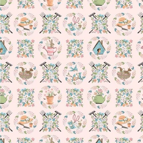 Garden Party Sweet Wreaths Blush GP23300 Patchwork Fabric