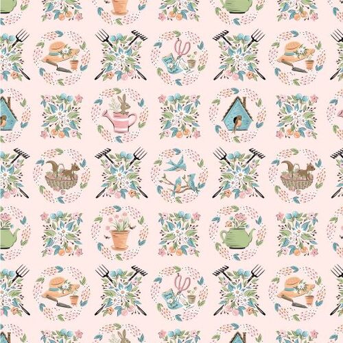 Garden Party Sweet Wreaths Blush GP23300 Patchwork Fabric