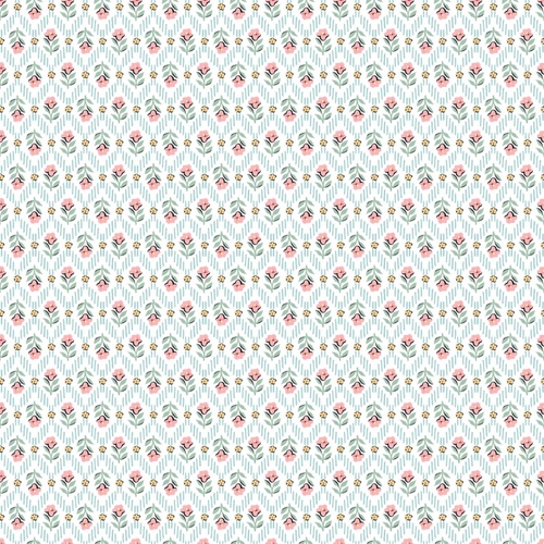 Granny's Sewing Room Attic Curtains Blue GS25905 Patchwork Fabric 