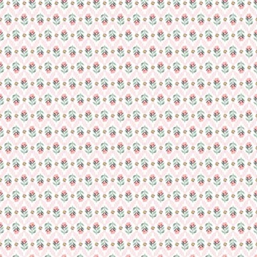Granny's Sewing Room Attic Curtains Pink GS25906 Patchwork Fabric 