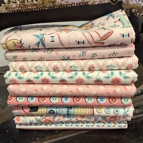Granny's Sewing Room Pink 9 Piece Special Bundle